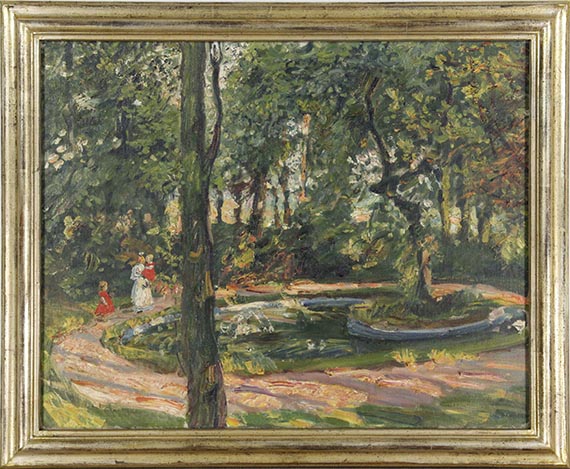 Max Slevogt - Kinder am Weiher (Garten in Godramstein) - Frame image