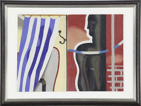 Willi Baumeister - Badende vor roter Fläche (Fragment) - Frame image