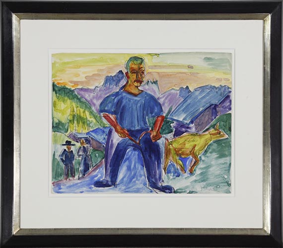 Ernst Ludwig Kirchner - Kuh und Treiber - Frame image