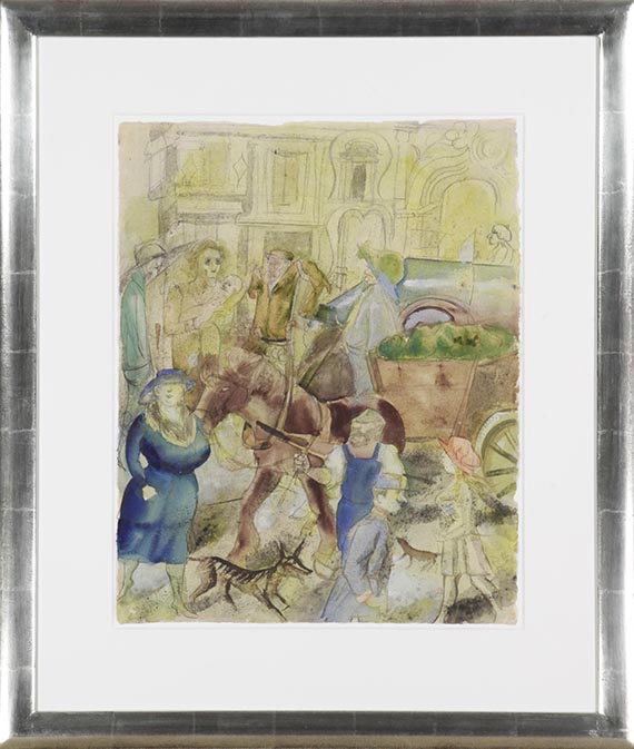 Otto Dix - Düsseldorf (Straßenszene Düsseldorf) - Frame image