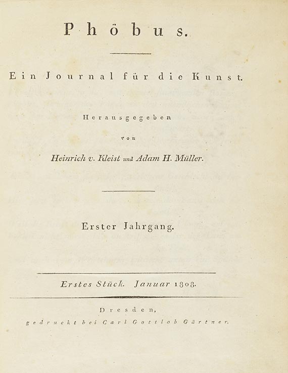 Heinrich von Kleist - Phöbus
