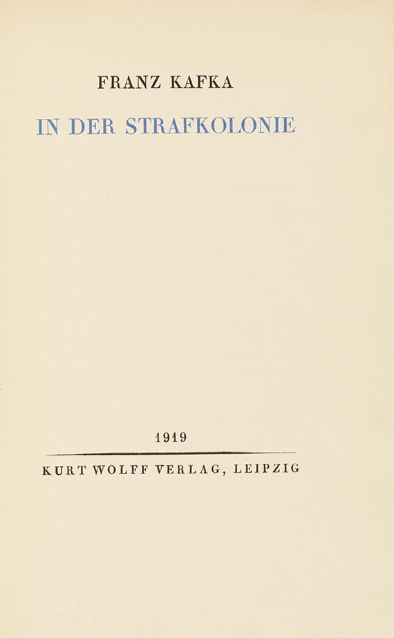 Franz Kafka - In der Strafkolonie