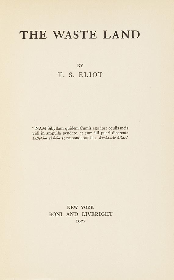 Thomas S. Eliot - The Waste Land