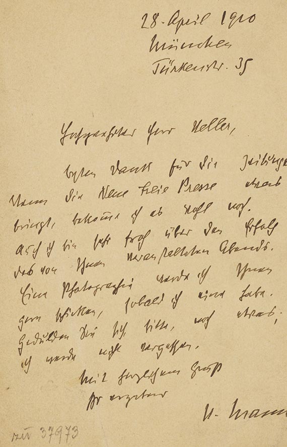 Heinrich Mann - Brief. Beigabe: Brief Klaus Mann
