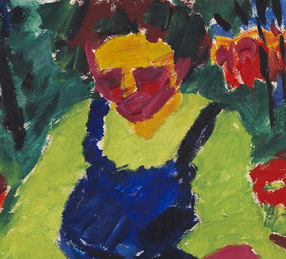 Karl Schmidt-Rottluff - Sitzende im Grünen - 