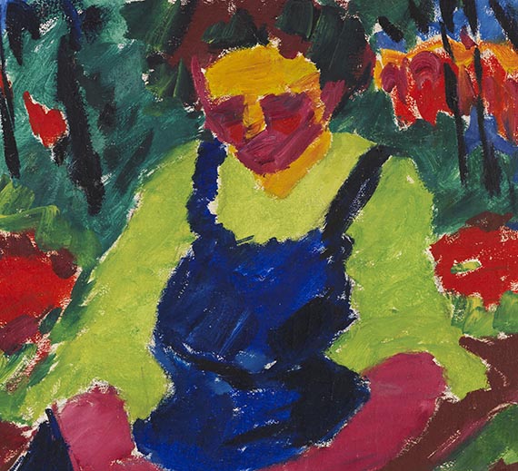 Karl Schmidt-Rottluff - Sitzende im Grünen - 