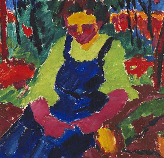 Karl Schmidt-Rottluff - Sitzende im Grünen - 