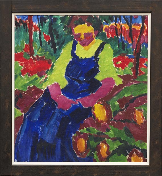 Karl Schmidt-Rottluff - Sitzende im Grünen - Frame image