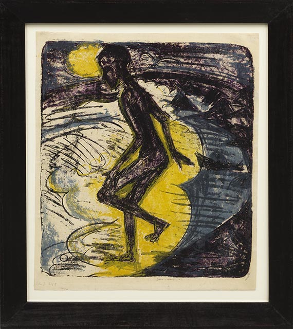 Ernst Ludwig Kirchner - Ins Meer Schreitender (Hans Gewecke) - Frame image