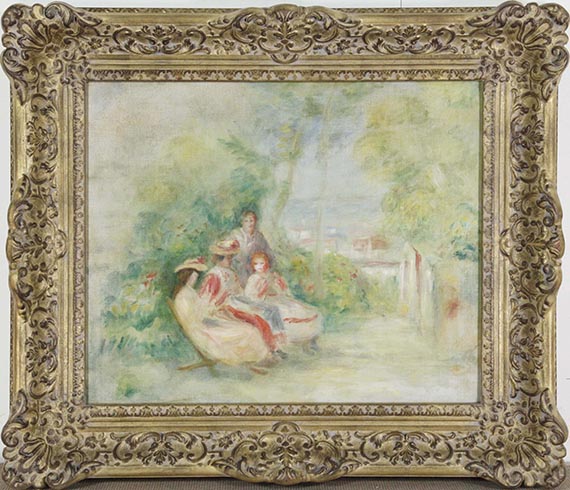 Pierre-Auguste Renoir - Jeunes femmes dans un jardin - Frame image