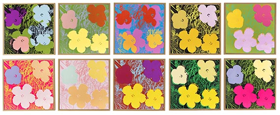 Andy Warhol - Flowers (10 Blatt) - Frame image