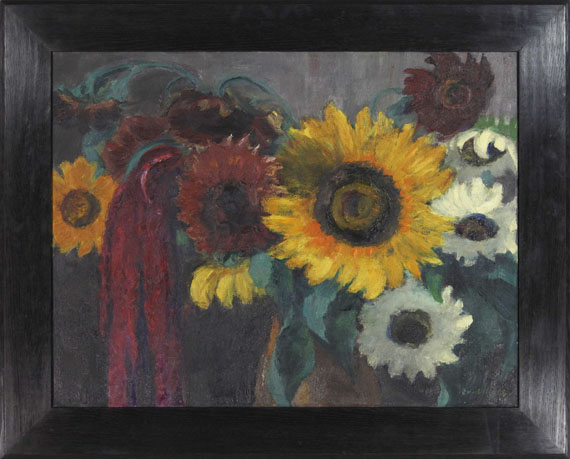 Emil Nolde - Sonnenblumen mit Fuchsschwanz - Frame image