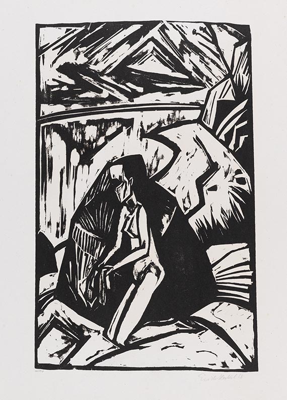 Erich Heckel - Knieende am Stein