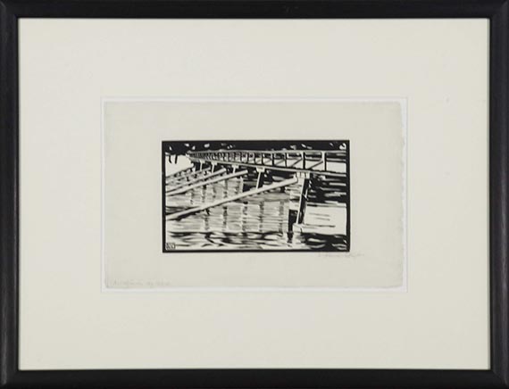 Karl Schmidt-Rottluff - Die Holzbrücke - Frame image