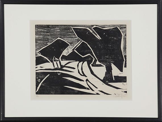 Karl Schmidt-Rottluff - Weg mit Bäumen - Frame image