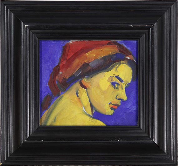 August Ludwig Schmitt - Frauenkopf - Frame image