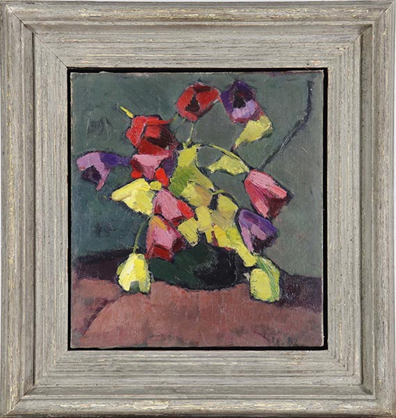 Hermann Stenner - Tulpen in grüner Vase - Frame image