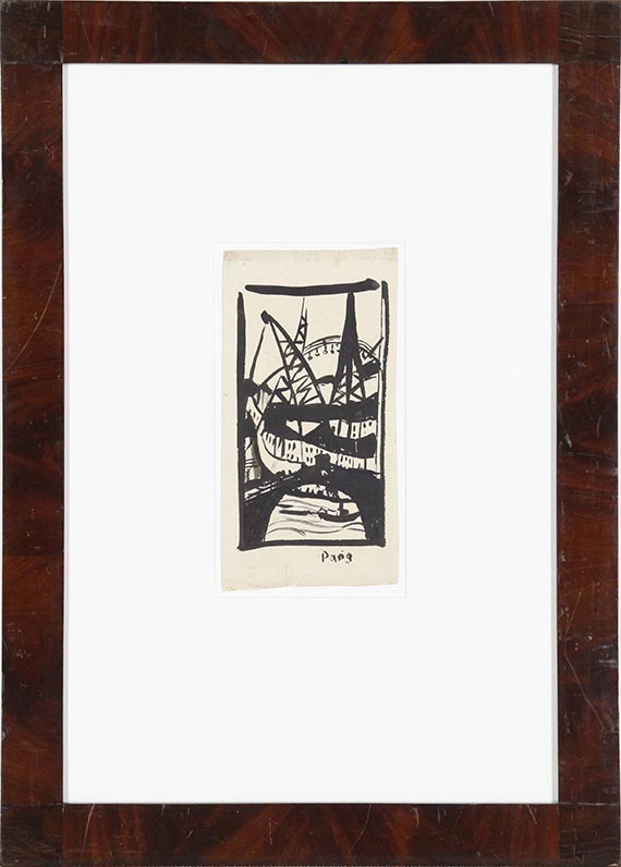 Hermann Stenner - Paris, Eiffelturm mit Seinebrücke - Frame image