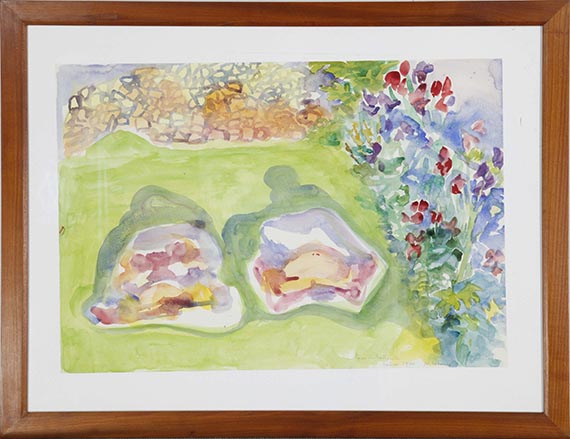 Maria Lassnig - Paar im Hausgarten - Frame image