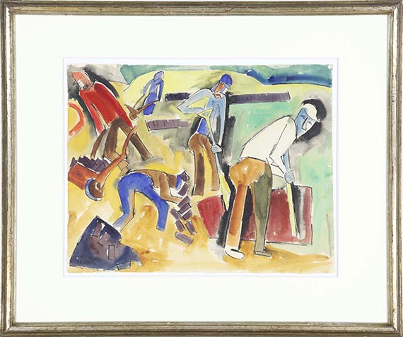 Karl Schmidt-Rottluff - Beim Torfstechen - Frame image