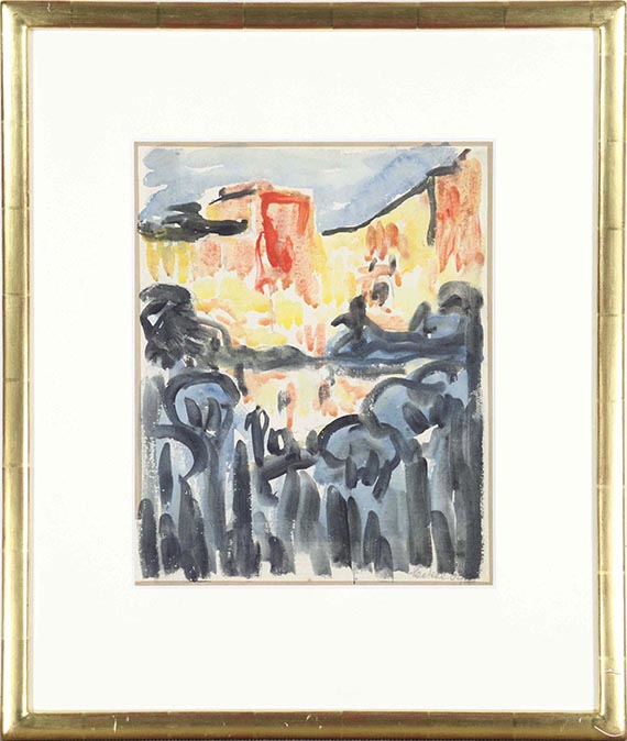 Erich Heckel - Brunnen in Rom - Frame image