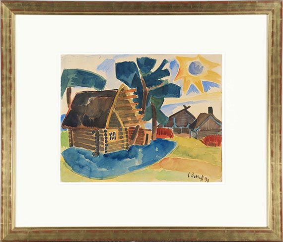 Karl Schmidt-Rottluff - Litauisches Gehöft - Frame image