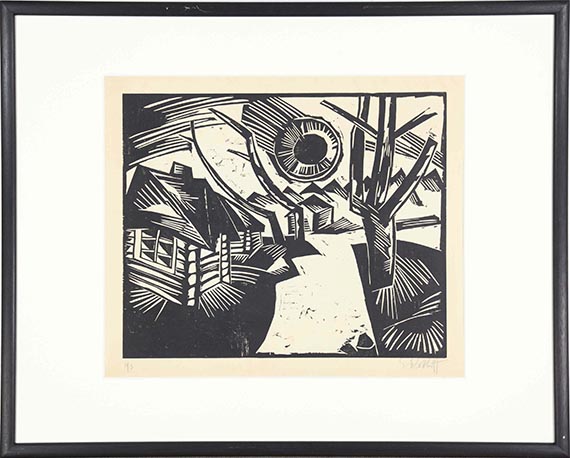 Karl Schmidt-Rottluff - Russische Landschaft mit Sonne - Frame image