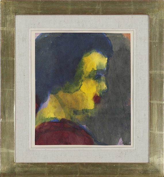 Emil Nolde - Mädchenkopf - Frame image