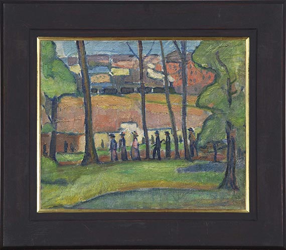 Hermann Stenner - Spaziergang an der Eisenbahn - Frame image