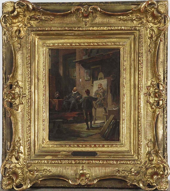 Carl Spitzweg - Der Maler im Atelier - Frame image