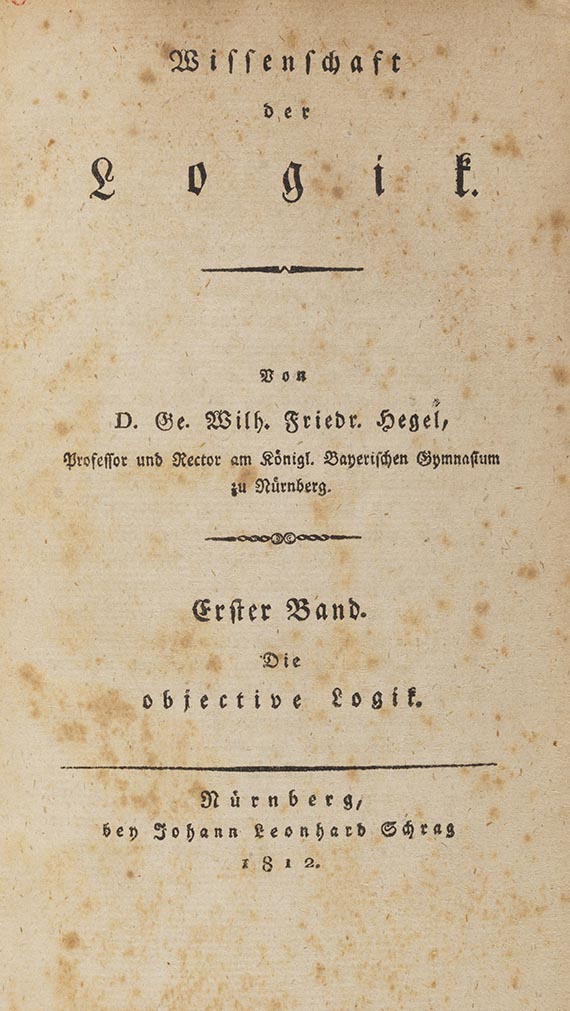 Georg Wilhelm Friedrich Hegel - Wissenschaft der Logik