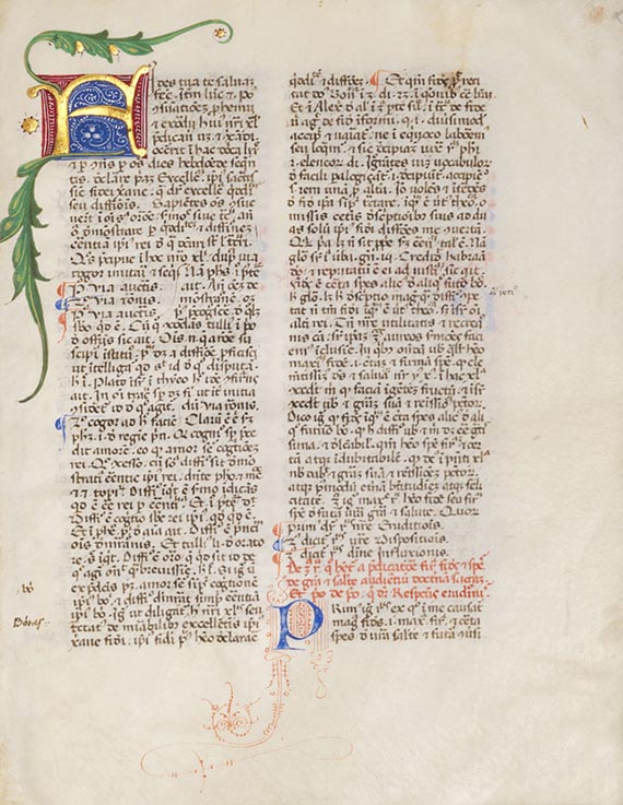 Antonius de Vercellis - Sermones quadragesimales. Lateinische Handschrift