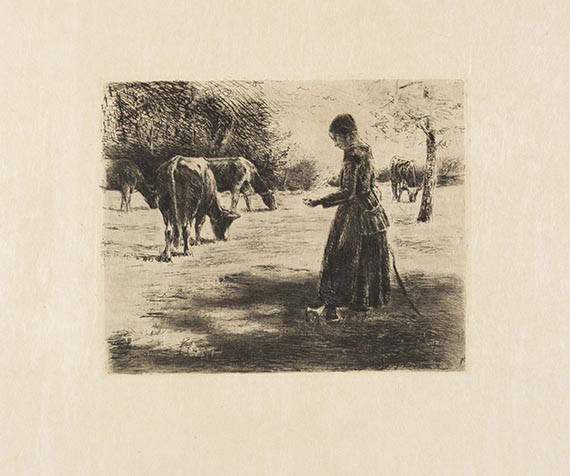 Max Liebermann - Mappe mit 13 Radierungen - 