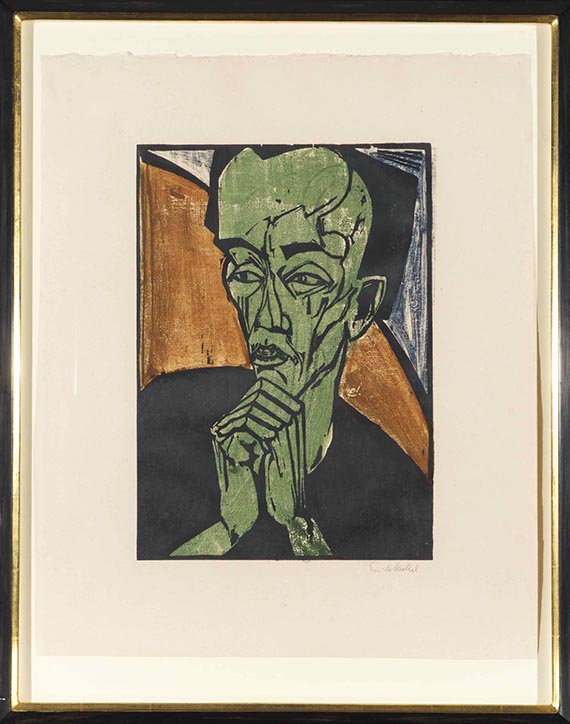 Erich Heckel - Männerbildnis - Frame image
