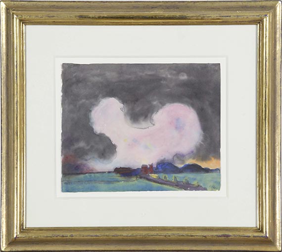 Emil Nolde - Rosa Wolke über der Marsch