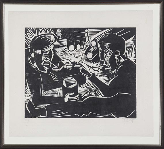 Karl Schmidt-Rottluff - Mittag der Zimmerleute - Frame image