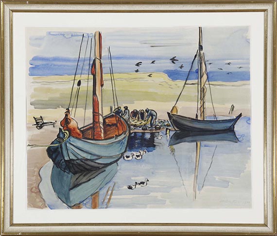 Hermann Max Pechstein - Fischerboote - Frame image