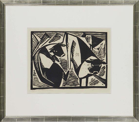 Ewald Mataré - Drei Kühe in den Dünen - Frame image