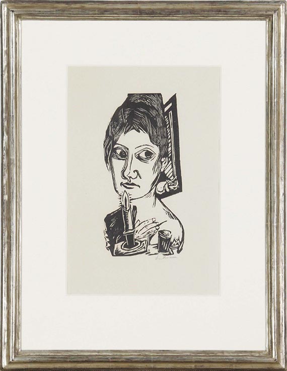 Max Beckmann - Frau mit Kerze - Frame image