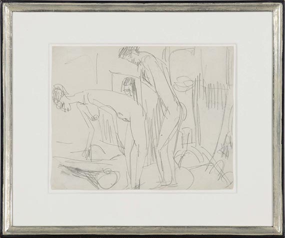 Ernst Ludwig Kirchner - Zwei weibliche Akte im Raum (Gerda und Erna Schilling) - Frame image
