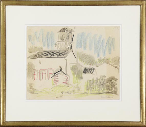 Erich Heckel - Haus mit Turm - Frame image