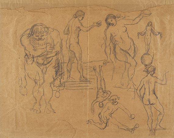 Adolf von Hildebrand - Figurenstudien (4 Bll.)