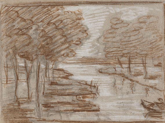 Adolf von Hildebrand - Landschaftsskizzen (2 Blatt)