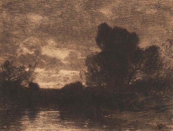 Ludwig Dill - und Ludwig Willroider: Landschaftszeichnungen (2 Bll.)