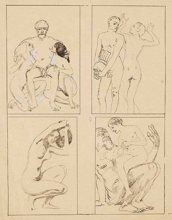 Max Klinger - Aktstudien (5 Bll.) - 