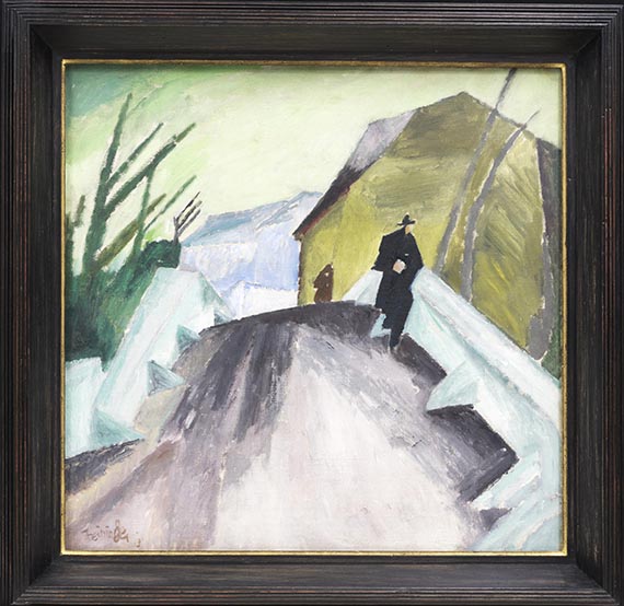 Lyonel Feininger - Auf der Brücke - Frame image
