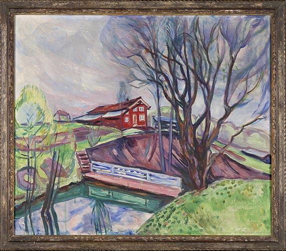 Edvard Munch - Das rote Haus (Det røde hus) - Frame image