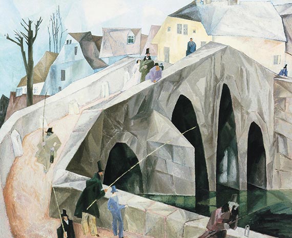 Illustration for: Lyonel Feininger, Brücke 0, 1912, oil on canvas, private collection. © VG Bild-Kunst, Bonn 2025