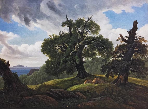 Illustration for: Carl Gustav Carus, Eichen am Meer, 1834/35, oil on canvas, Staatliche Kunstsammlungen Dresden.