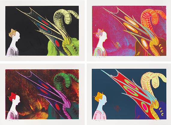 Warhol - Details of Renaissance Paintings (Paolo Uccello, St. George and the Dragon, 1460)